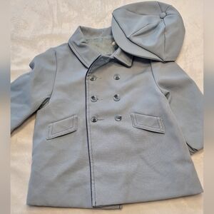 Vintage Toddler Pea Coat and Cap